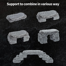 REPTIZOO Reptile Hide Resin Slate Stones Cave