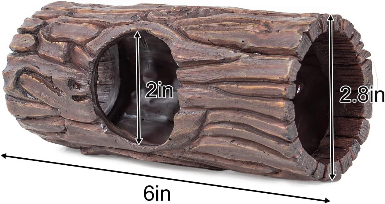 Reptile Hide Cave Resin Hollow Tree Trunk Hideout Secondary image