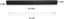 Reptile UVB fluorescent tube light and black fixture with measured dimensions, ideal for terrarium.