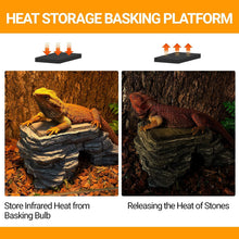 Load image into Gallery viewer, REPTI ZOO Reptile Hide Cave with Heat Storage Basking Platform