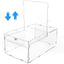 Clear acrylic reptile terrarium with top-opening lid and ventilation holes, ideal for small pets