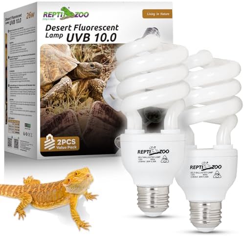 REPTI ZOO 2-Pack UVB Light for Desert Reptiles