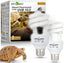 REPTI ZOO 2-Pack UVB Light for Desert Reptiles – 26W, 10.0 UVB with UVA, Spiral Compact Reptile Lamp for Bearded Dragons, Tortoises, Lizards & Snakes