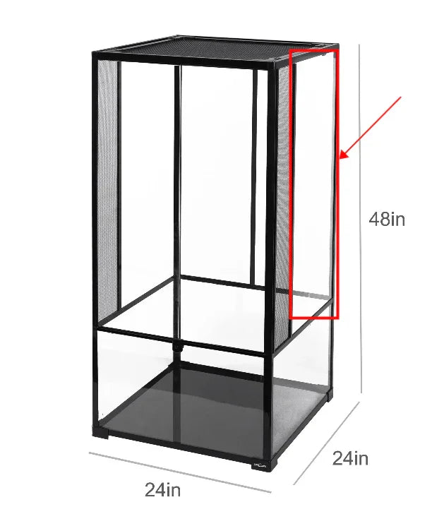48x24x24 inch black mesh reptile terrarium cage for reptiles and amphibians Main image