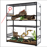 REPTI ZOO Stackable Reptile Glass Terrarium Tank RK0240-Left Side Glass Links