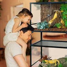 Load image into Gallery viewer, 134 Gallon Double-Deck Reptile Tank 36&quot; x 18&quot; x 44&quot; Tall Reptile Terrarium Front Opening Full Vision Knock Down