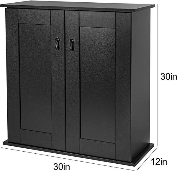 REPTI ZOO Reptile Terrarium Stand 30"W x 12"D, Storage Cabinet for 30" X 12" or Smaller Reptile Amphibian Aquarium Tanks, 4 Shelves for Reptile Accessories Organization, Extra Wire Organization Holes - REPTI ZOO