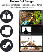 Load image into Gallery viewer, REPTI ZOO Reptiles Terrarium Stackers,24&quot; L x 18&quot; W Space Saving Stacker Kit with 4 x Spacers,Metal Frame Front Opening Tank Accessories,Reptile &amp; Amphibian Enclosure Terrarium Stand