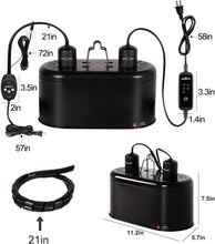 Load image into Gallery viewer, REPTI ZOO Dual Reptile Light Fixture with Dimming Thermostat and Timer