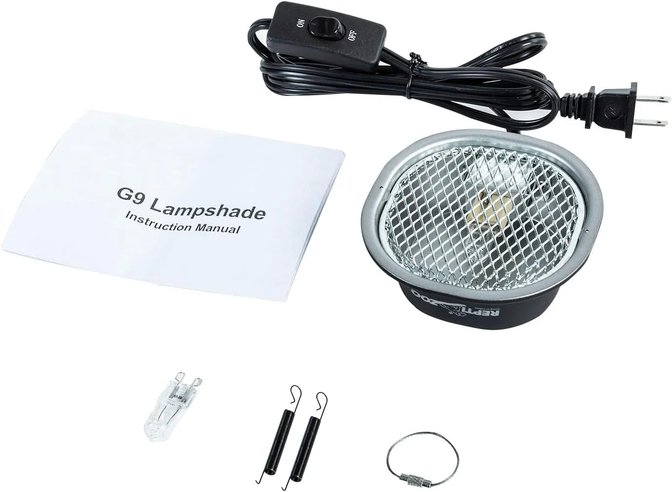 REPTI ZOO G9 Reptile Light Fixture with  Heat Lamp Bulb 50W Warm White Secondary image