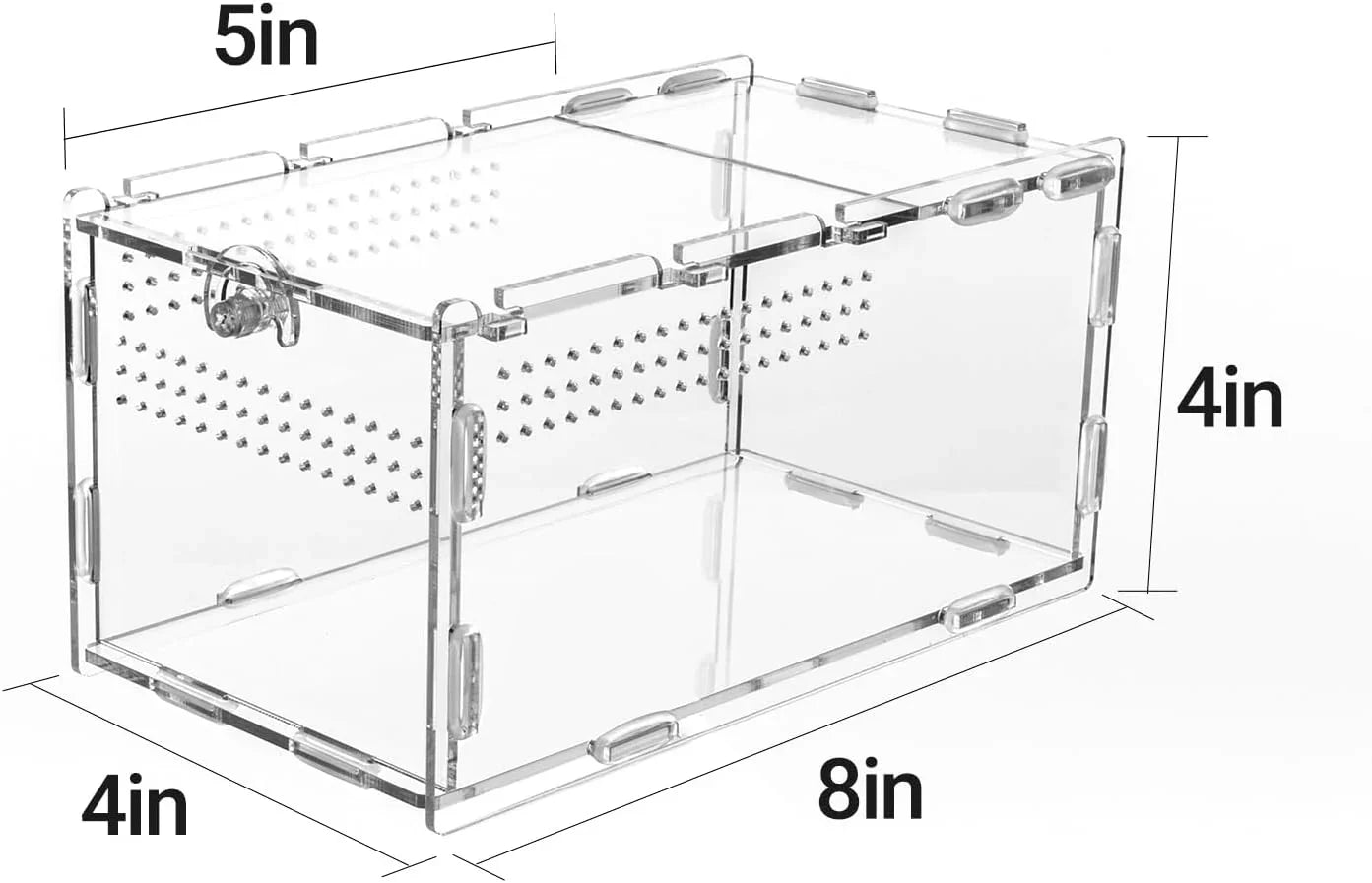 REPTI ZOO Small Acrylic Tarantula Enclosure Spider Enclosure 4" X 4" X 8" Secondary image