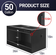 Load image into Gallery viewer, 120 Gallon PVC Reptile Enclosure, 48x24x24inch Extra Large Reptile Habitat for Reptile Pets