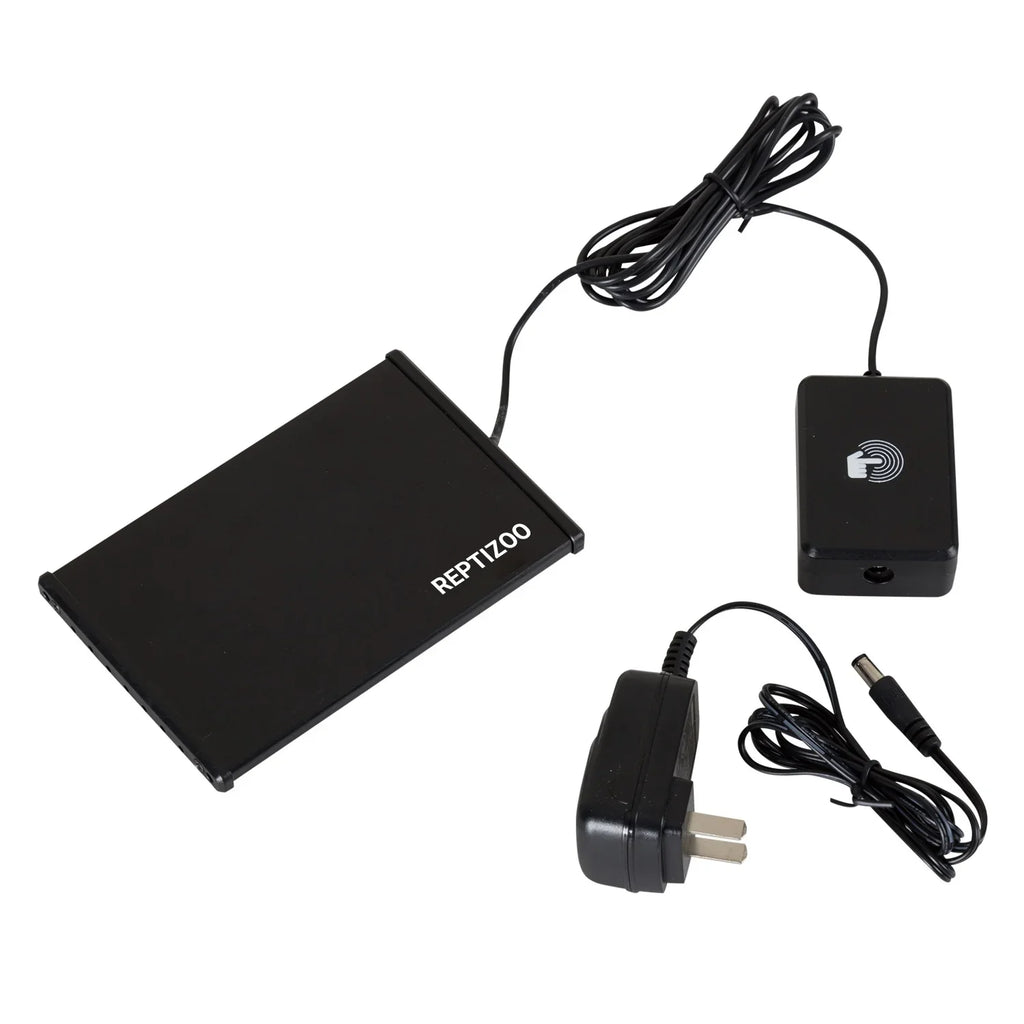 Reptile heat mat with power adapter and controller for terrarium heating