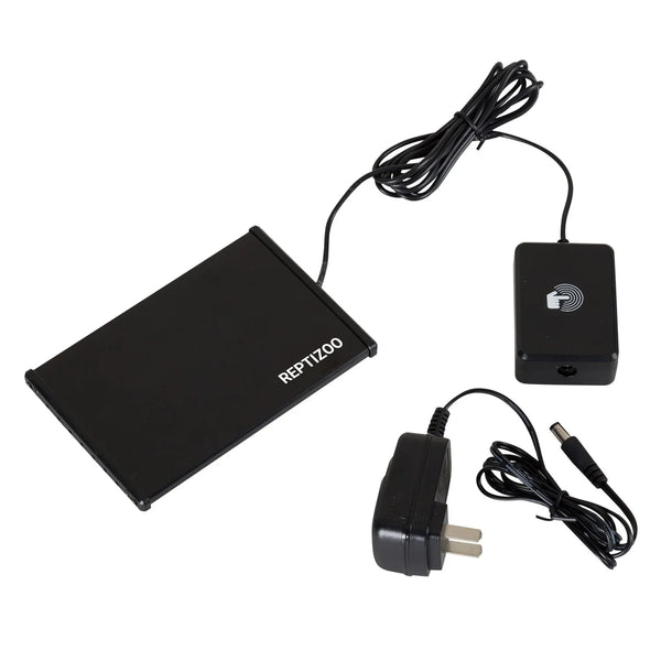 Reptile heat mat with power adapter and controller for terrarium heating