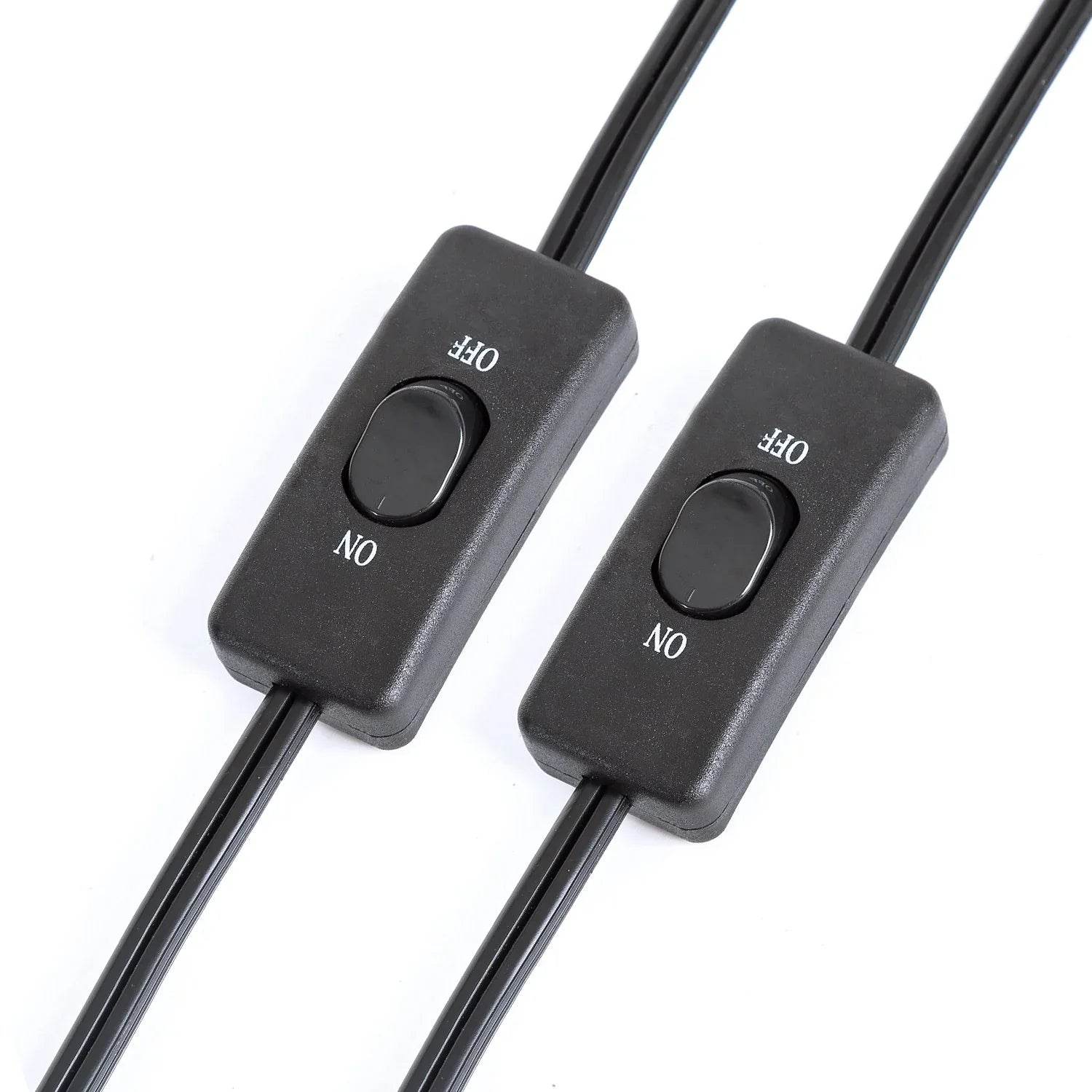 Black inline on/off power switches for reptile terrarium lighting accessories
