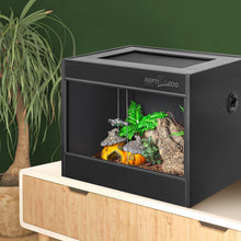 Load image into Gallery viewer, REPTI ZOO Gecko Hide Cave with Feeder, Pumpkin Reptile Hideout for Hermit Crab, Bearded Dragon,Turtle, Snake | Reptile Habitat Terrarium Tank Decor Accessorie