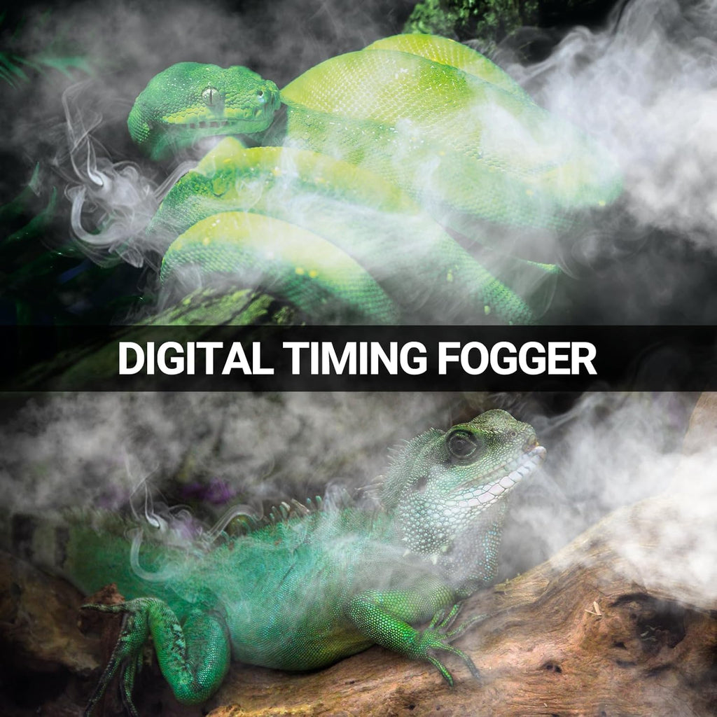 REPTI ZOO 4L Ultra Quiet Reptile Fogger Mister, Reptile Humidifier with Integrated Water Tank Design for Reduced Leaking
