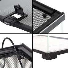 Load image into Gallery viewer, REPTI ZOO Full Glass 15 Gallon Reptile Tank, Medium Reptile Terrarium 24&quot; X 12&quot; X 12&quot; for Gecko Hermit Crab Hognose Snake etc, Top Screen Ventilation &amp; Feeding