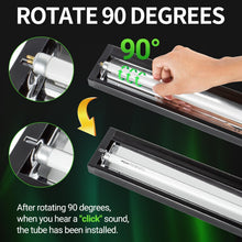 Load image into Gallery viewer, REPTI ZOO UVB Reptile Light Kit – New Version T5 HO UVB Lighting Combo with 10.0 UVB Tube, Terrarium Hood, 24W, 22-Inch Fixture