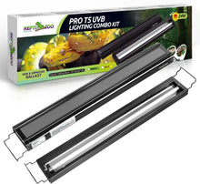 Load image into Gallery viewer, REPTI ZOO UVB Reptile Light Kit – New Version T5 HO UVB Lighting Combo with 10.0 UVB Tube, Terrarium Hood, 24W, 22-Inch Fixture