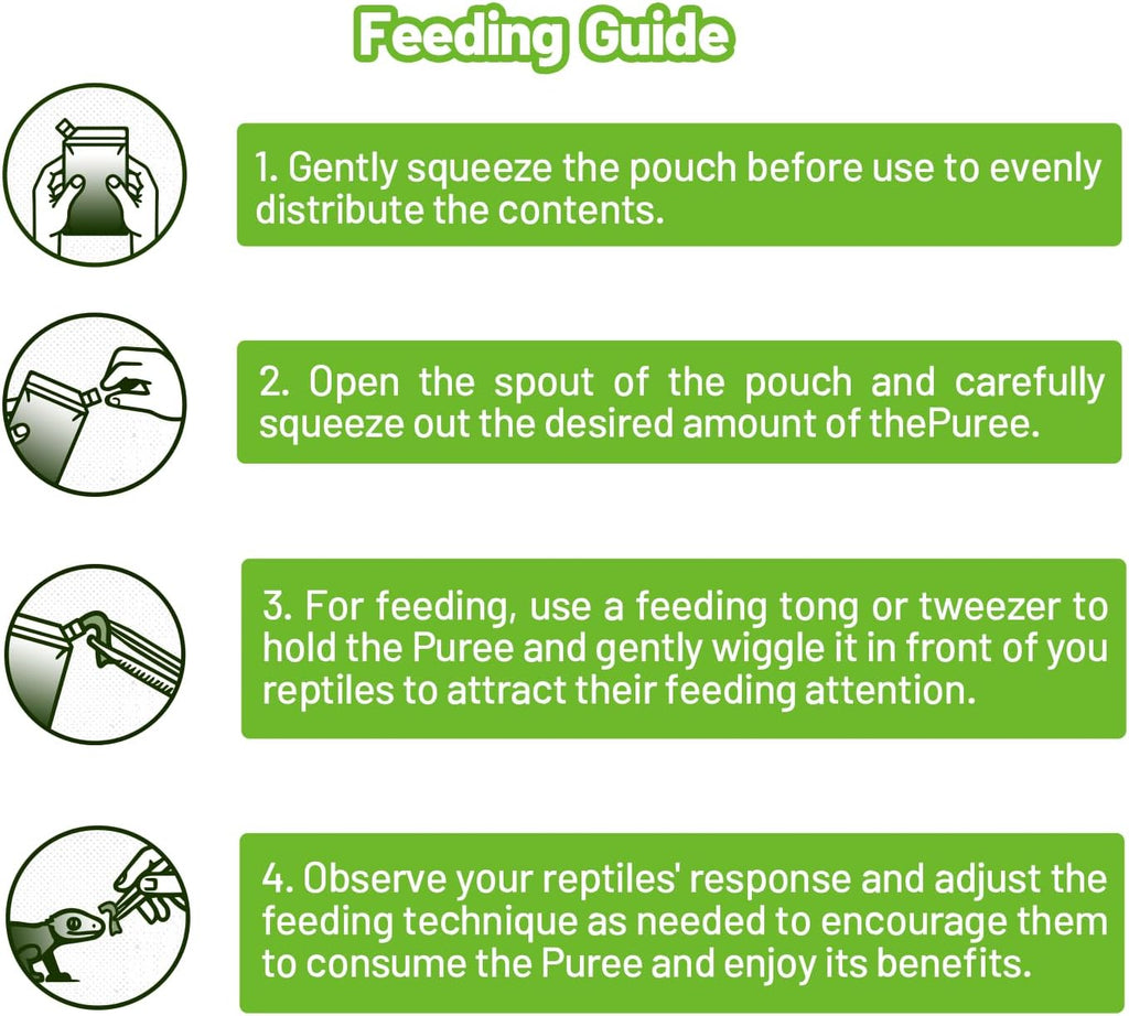 Premium Insect Puree Gecko Food, Silkworm Paste for Healthy Lizards & Reptiles