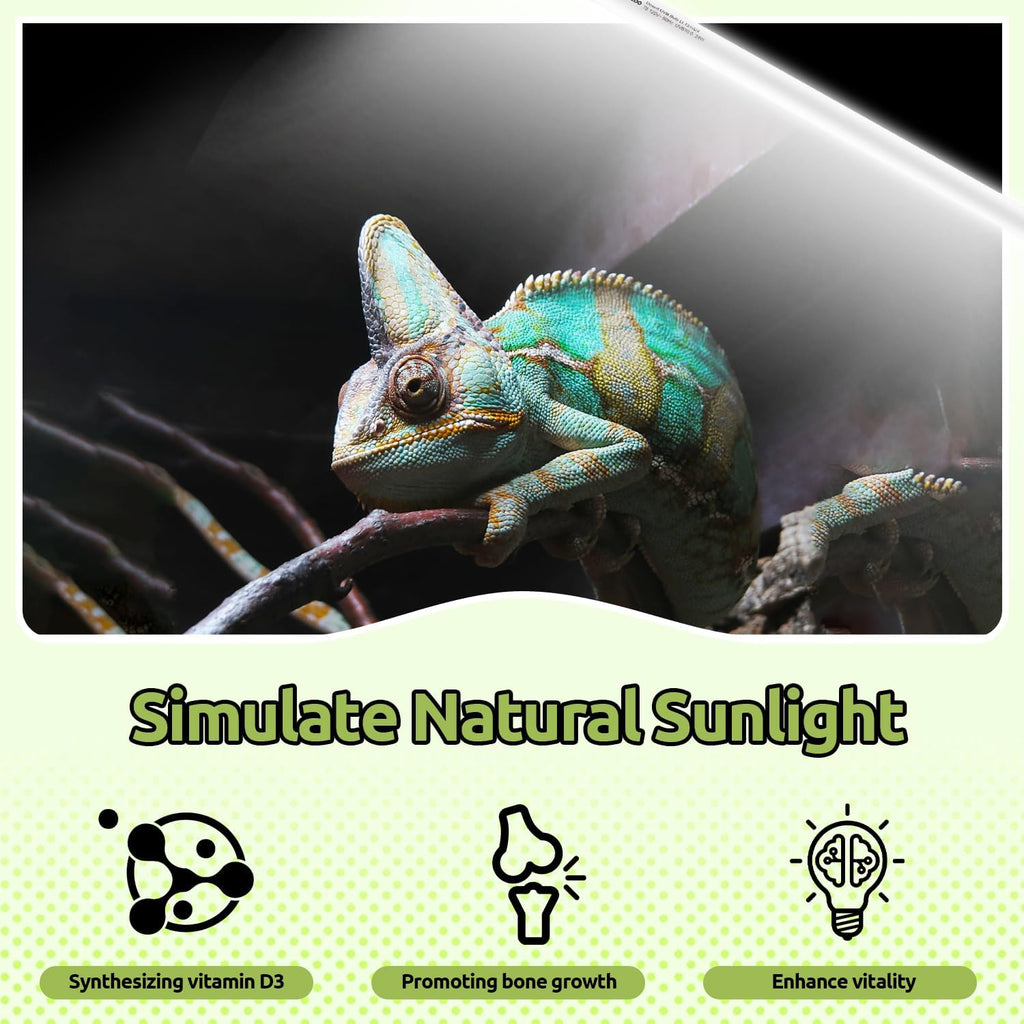REPTI ZOO 2 Pack T5 5.0 UVB Reptile Light Bulb 24W