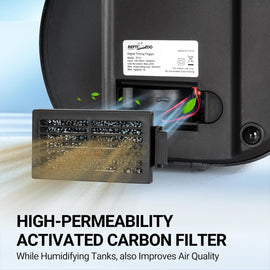 REPTI ZOO 4L Ultra Quiet Reptile Fogger Mister, Reptile Humidifier with Integrated Water Tank Design for Reduced Leaking