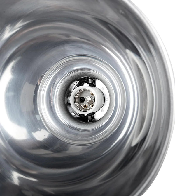 Close-up of reflective reptile heat lamp socket, suitable for UVB and heating bulbs