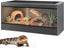 REPTIZOO composite wood reptile enclosure with a lizard and natural decor