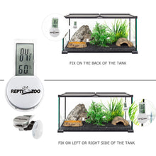 Load image into Gallery viewer, REPTI ZOO Reptile Terrarium Thermometer Hygrometer Digital Display 2PCS Pet Rearing Box Reptiles Tank Thermometer Hygrometer with Suction Cup