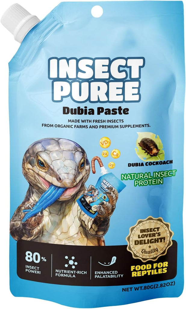 Premium Crested Gecko Food Insect Puree Dubia Paste Made with Fresh Insects 2.82oz