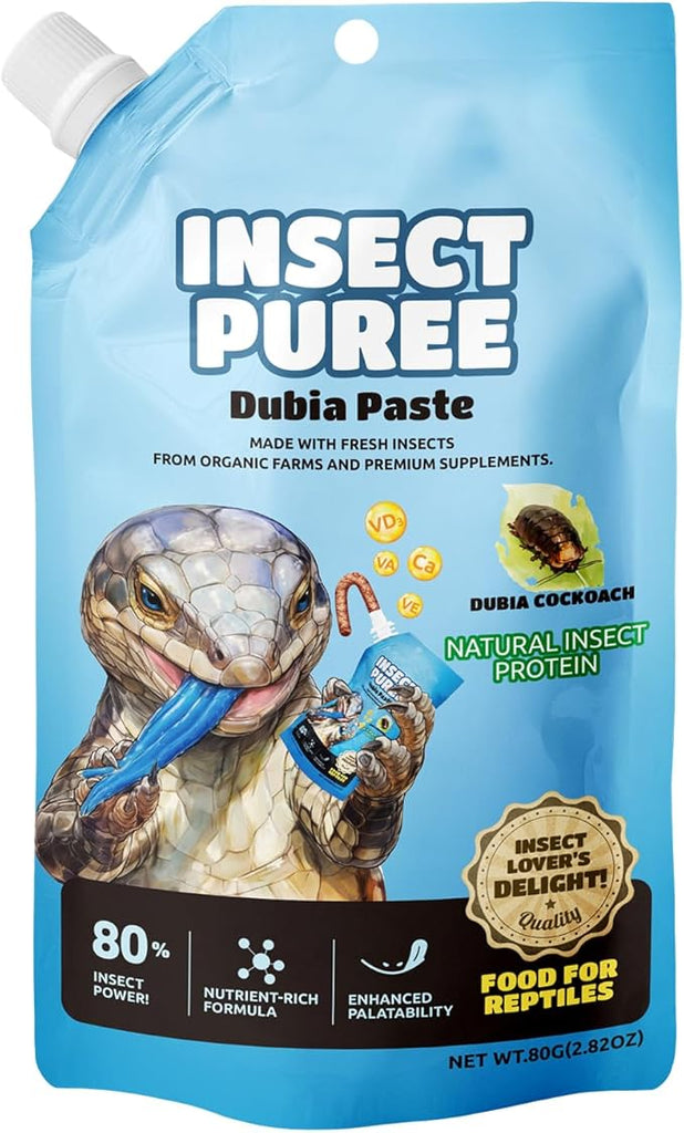Premium Crested Gecko Food Insect Puree Dubia Paste Made with Fresh Insects 2.82oz