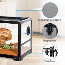 Load image into Gallery viewer, REPTI ZOO 40 Gallon Double Stacked Glass Reptile Terrarium with Sliding Doors