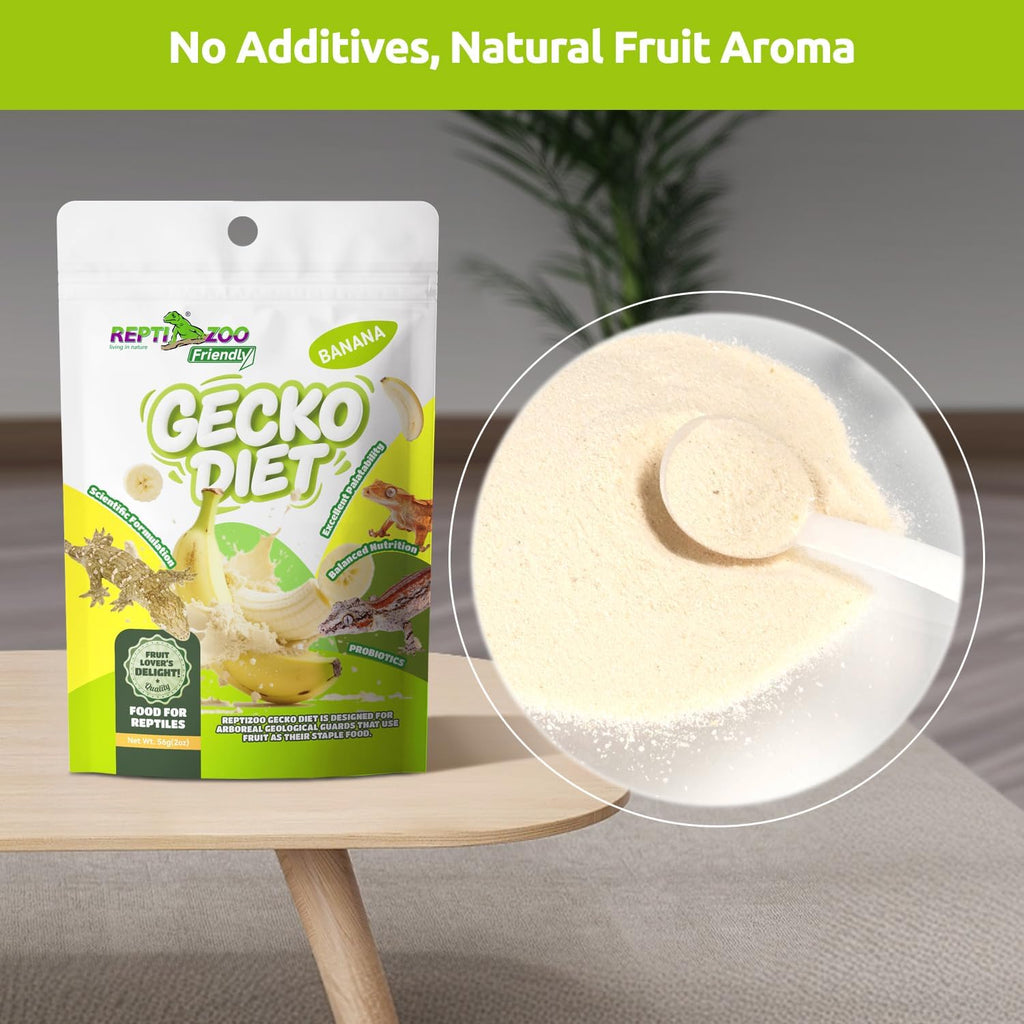 REPTIZOO FRIENDLY Crested Gecko Insect Puree Banana Fruit Mix 2oz