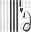 Reptile humidifier hose extension kit with black and white flexible tubes and suction cups