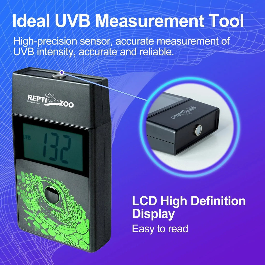 REPTI ZOO Handheld Digital UVB Meter Tester Reptile Lamp Bulbs Accuracy