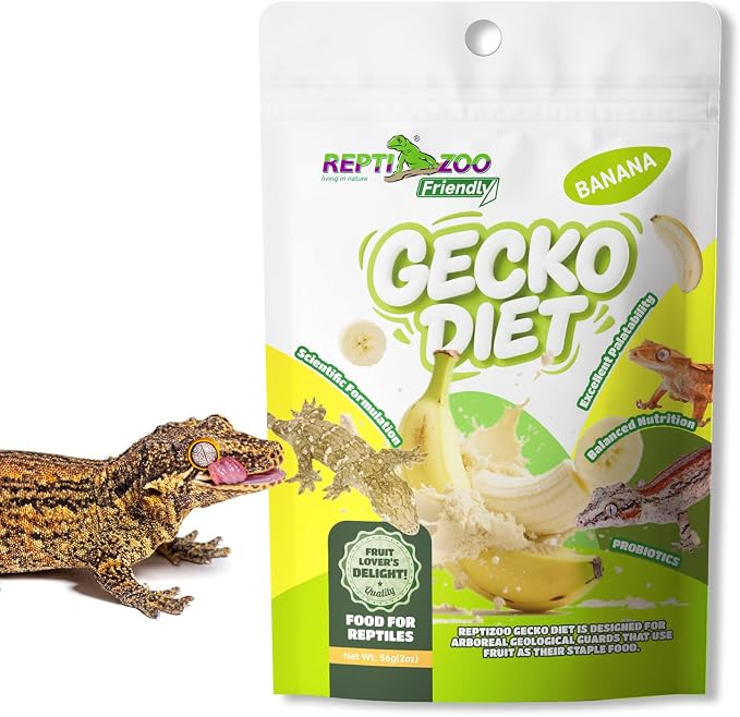 REPTIZOO FRIENDLY Crested Gecko Insect Puree Banana Fruit Mix 2oz