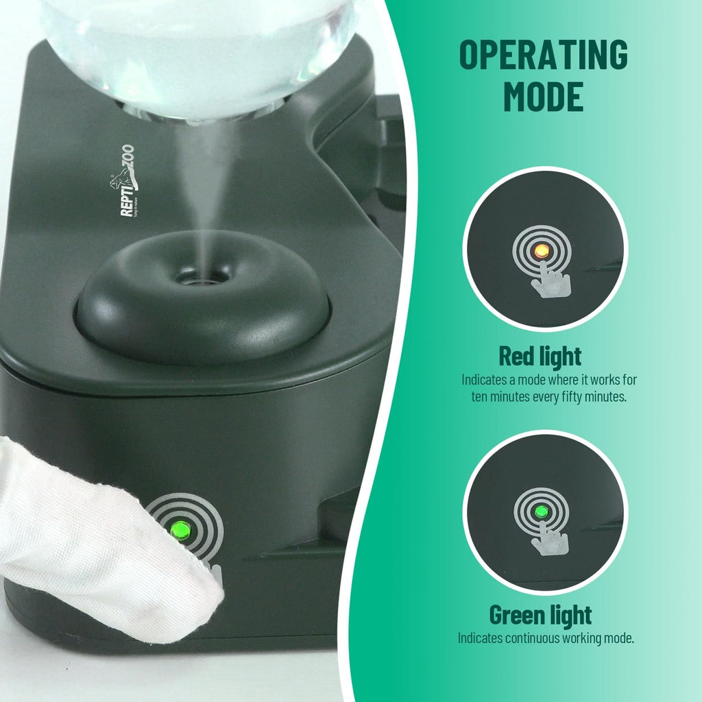 REPTI ZOO RV09 2-in-1 Reptile Water Feeder and Fogger 500ml Black