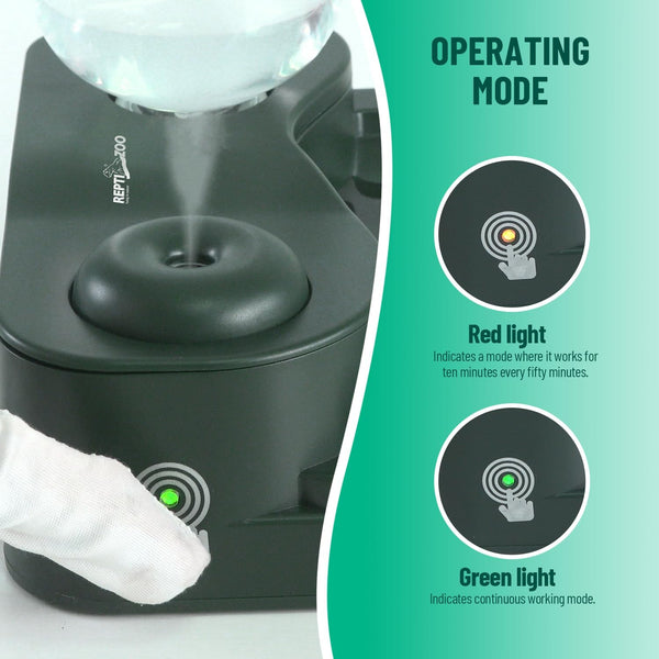 REPTI ZOO RV09 2-in-1 Reptile Water Feeder and Fogger 500ml Black
