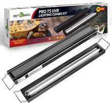 Load image into Gallery viewer, REPTI ZOO UVB Reptile Light Kit – New Version T5 HO UVB Lighting Combo with 10.0 UVB Tube, Terrarium Hood, 24W, 22-Inch Fixture