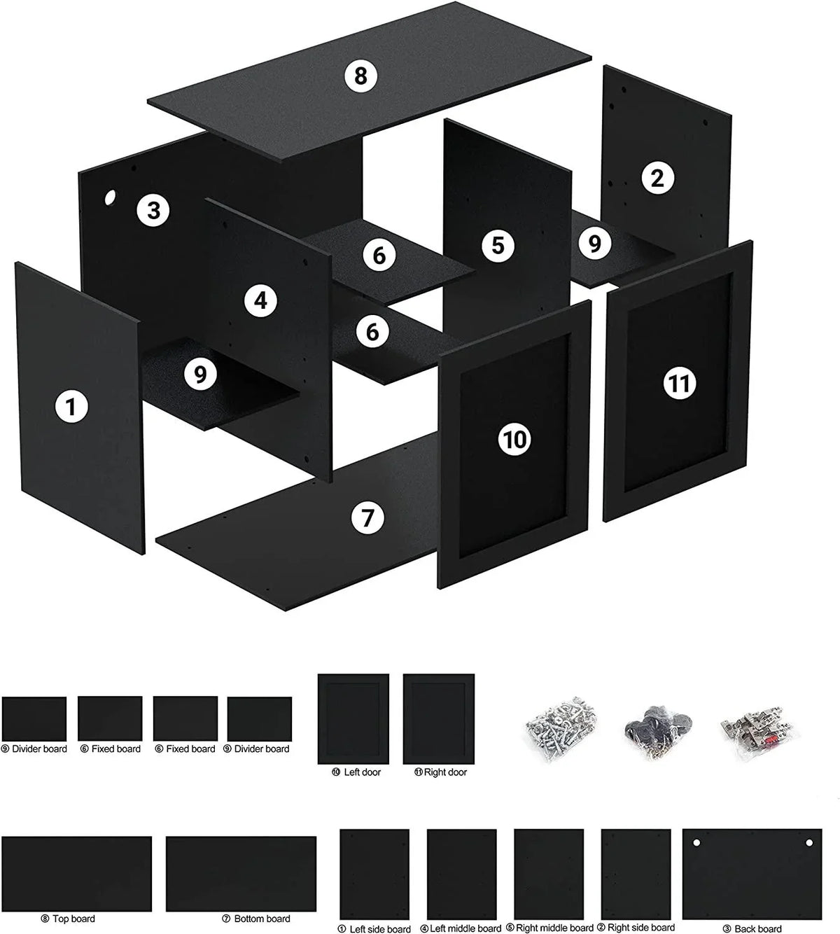 REPTI ZOO Storage Cabinet Terrarium Stand 48" x 24" x 30" for Large Wide Reptile Tanks - REPTI ZOO