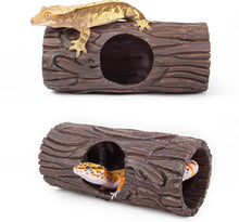 Load image into Gallery viewer, Reptile Hide Cave Resin Hollow Tree Trunk Hideout