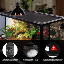 Load image into Gallery viewer, REPTI ZOO Upgrade Reptile Light Fixture with Dimming, 8.5 inch Deep Dome Lamp Fixture for Reptile Tank Terrarium, Reptile Heat Lamp Fixture for UVB UVA Bulb Basking Heat Bulb