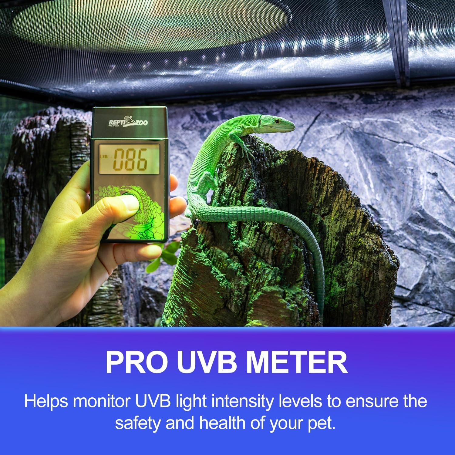 REPTI ZOO Handheld Digital UVB Meter Tester Reptile Lamp Bulbs Accuracy