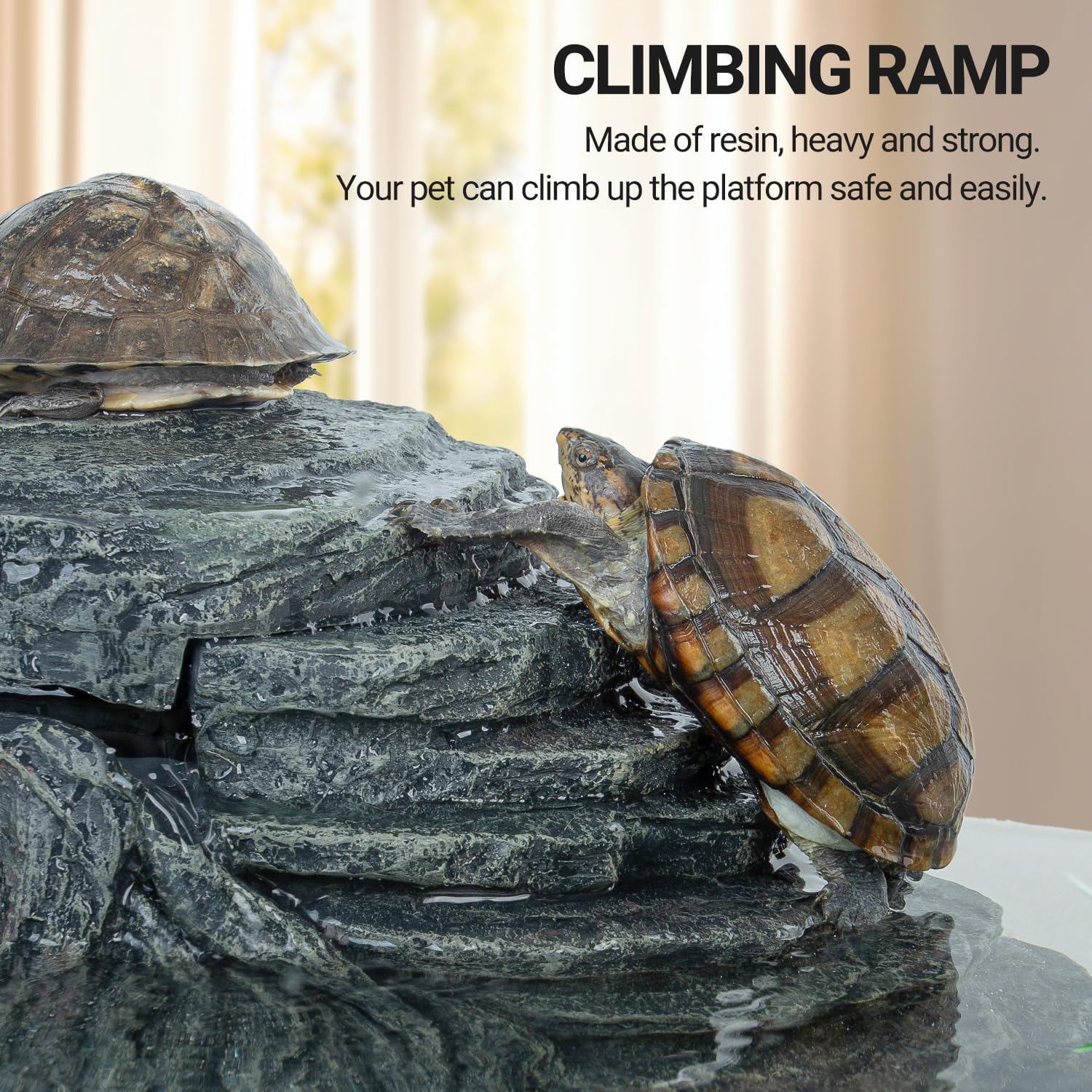 REPTIZOO Turtle Tank Filter 92GPH Aquarium Filter with Basking