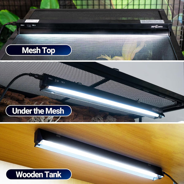 REPTI ZOO Switchable T5 UVB Terrarium Light Fixture Combo Kit
