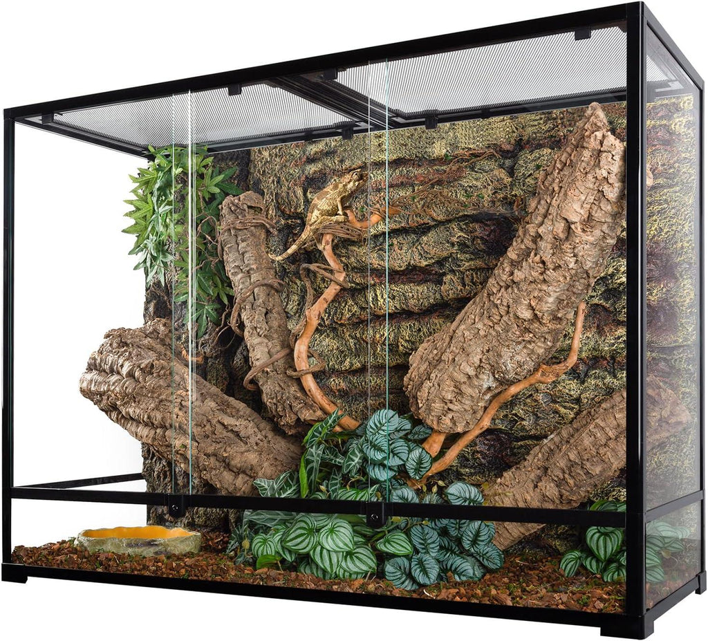 2024  New 135 Gallon Large Vertical Reptile Terrarium 48" x 18" x 36" 2 in 1 Rainforest Reptile Paludarium
