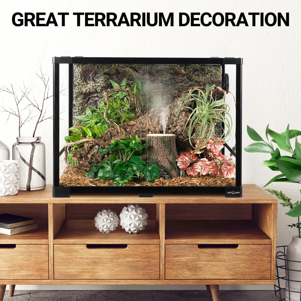 REPTIZOO 1000ml Reptile Humidifier Fogger, Tree Trunk Humidifier with Top Mist Outlet