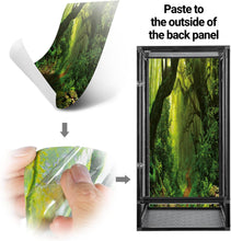 Load image into Gallery viewer, REPTI ZOO 18&quot; x 18&quot; x 36&quot; Front Opening Chameleon Cage with 3-Sided Metal Mesh, 50 Gallon Screen Vertical Terrarium with Background Sticker, Tall Enclosure for Chameleon, Tree Frog, Arboreal Reptiles