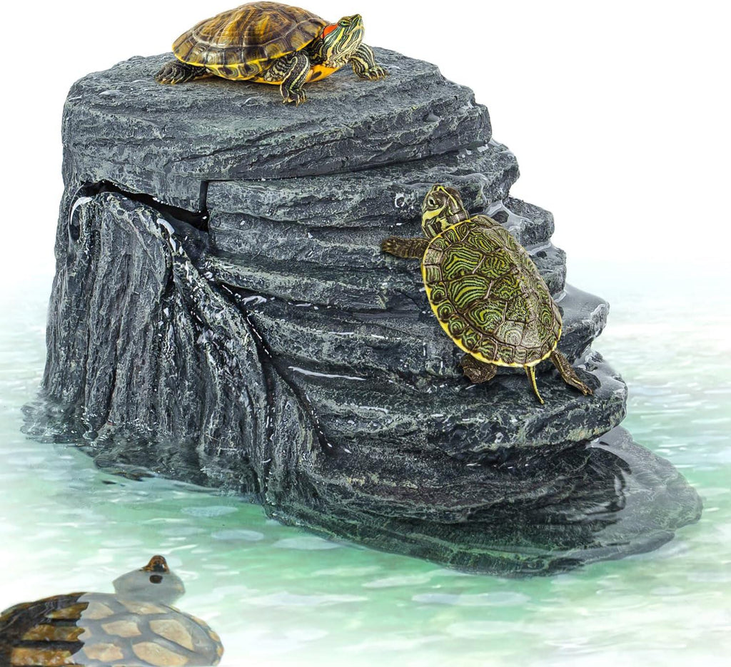 80x40x40 Waterschildpadden Terrarium met eiland en Trap 80x40x40 Waterschildpadden Terrarium met eiland en Trap